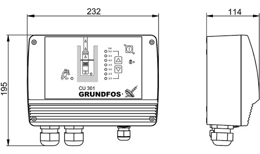 GRUNDFOS CU301 Steuergerät für Pumpen Gebraucht getestet 